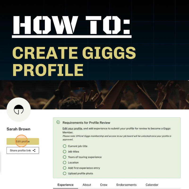 How To Create a Giggs Profile